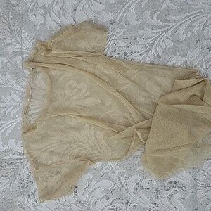 Sheer sparkly gold tshirt dress